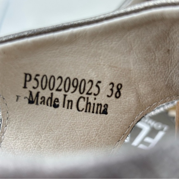 Fly London Silver Wedges Sandals Fashion-Forward Metallic - Picture 7 of 9